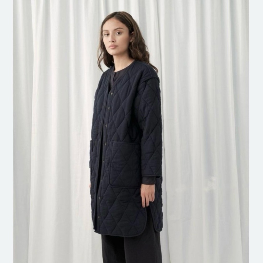 Women's Quilted Navy Indigo Jacket Sz M